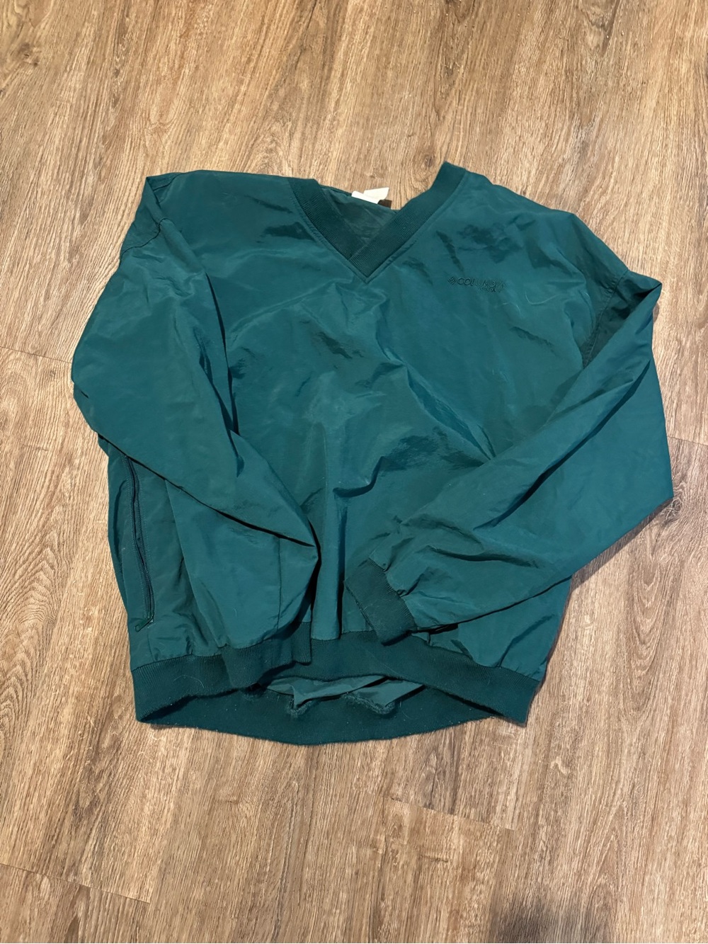 Classic Teal Windbreaker Pullover Jacket - Men's